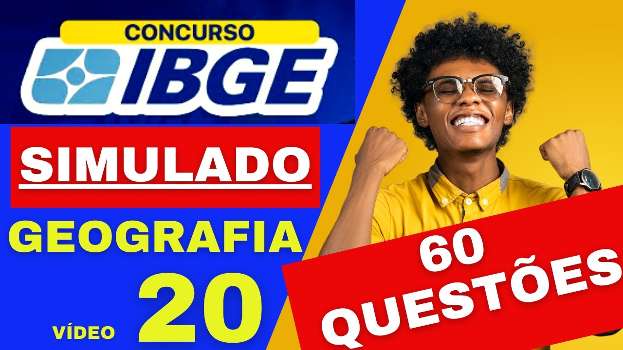 CONCURSO IBGE SOMENTE QUESTÕES RESOLVIDAS DE GEOGRAFIA (VÍDEO 20)