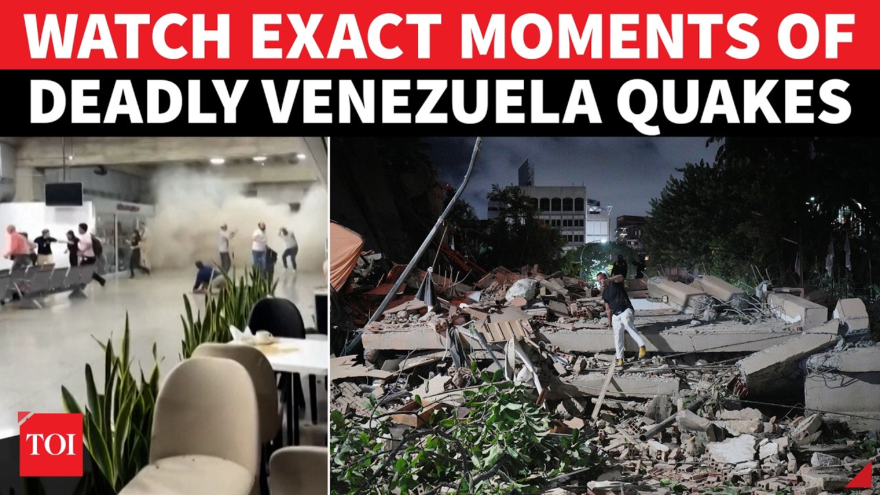 ON CAM: Moment Twin Quakes Destroyed Venezuela Airport, Flattened Buildings, Sent People Running