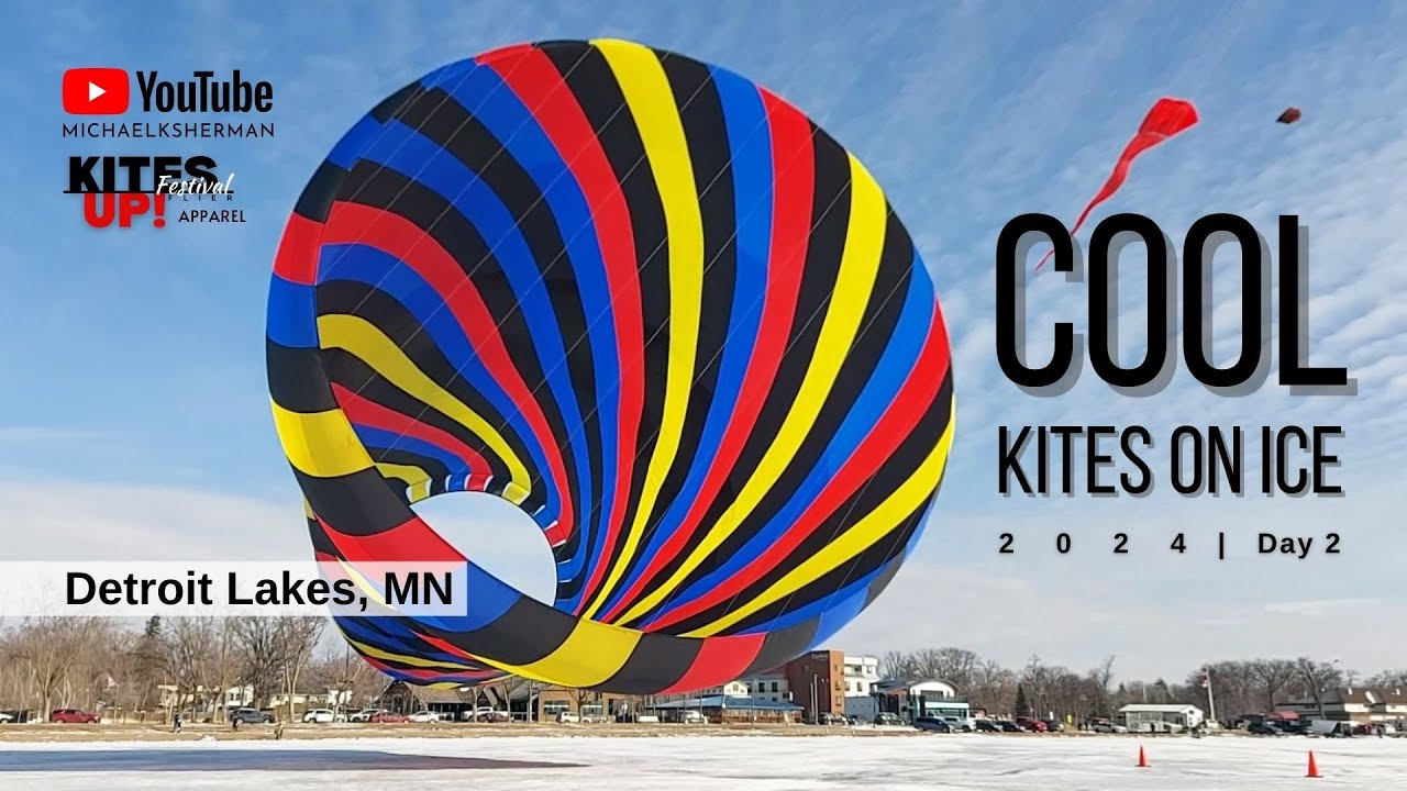Kite Flying at Cool Kites on Ice Festival 2024 - Day 2