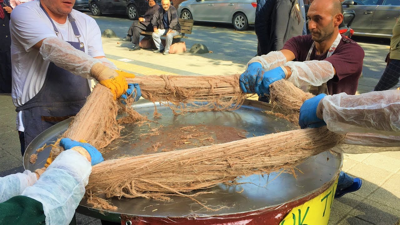 Turkish Street Food - Pişmaniye -Dragon Beard Candy