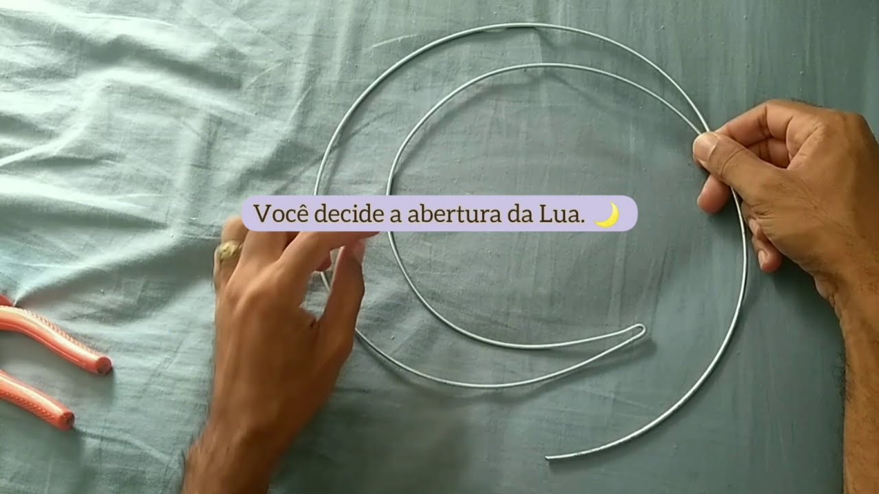 Tutorial: LUA 2 - Como fazer ARO em formato de Lua para Filtro dos Sonhos ou Mandala Com arame - DIY