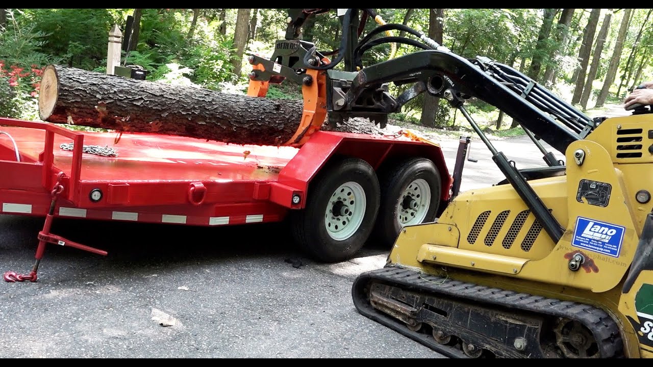 Recovering Cherry Logs with a Mini Skidsteer