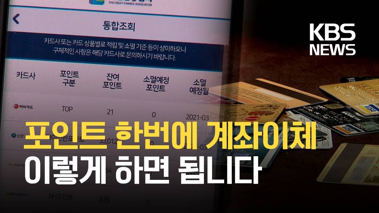 &ldquo;흩어진 카드 포인트 한번에 계좌이체&rdquo;&hellip;첫날 이용자 폭주 &lsquo;접속장애&rsquo; / KBS
