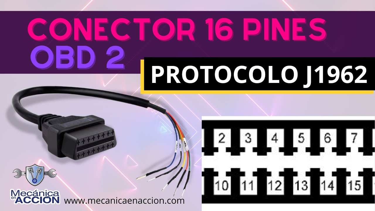 CONECTOR 16 PINES OBD2 Protocolo J1962