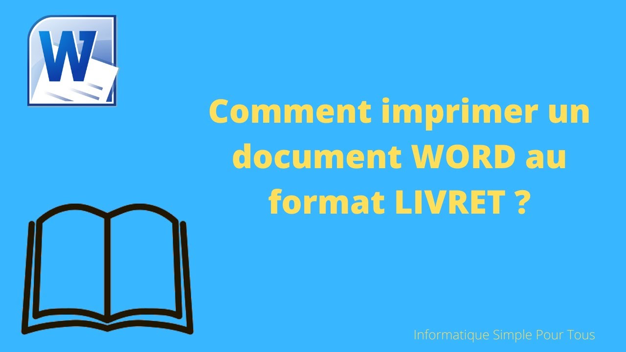 Comment imprimer un document Word au format livret ?