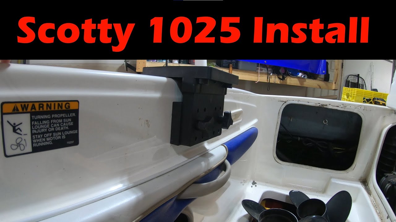 How to Install a Downrigger on a Fiberglass Boat with a Scotty 1025 Right Angle Gunnel Mount