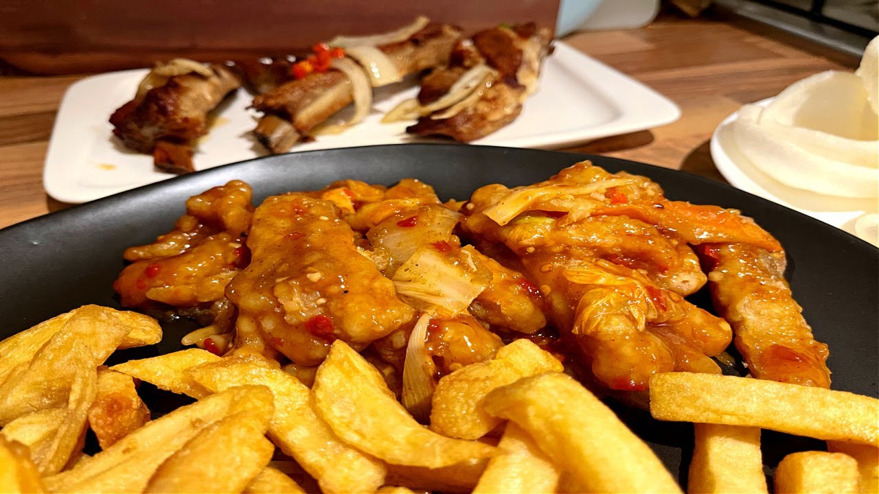 Crispy Shredded Chicken with Naga and Salt & Pepper Ribs
