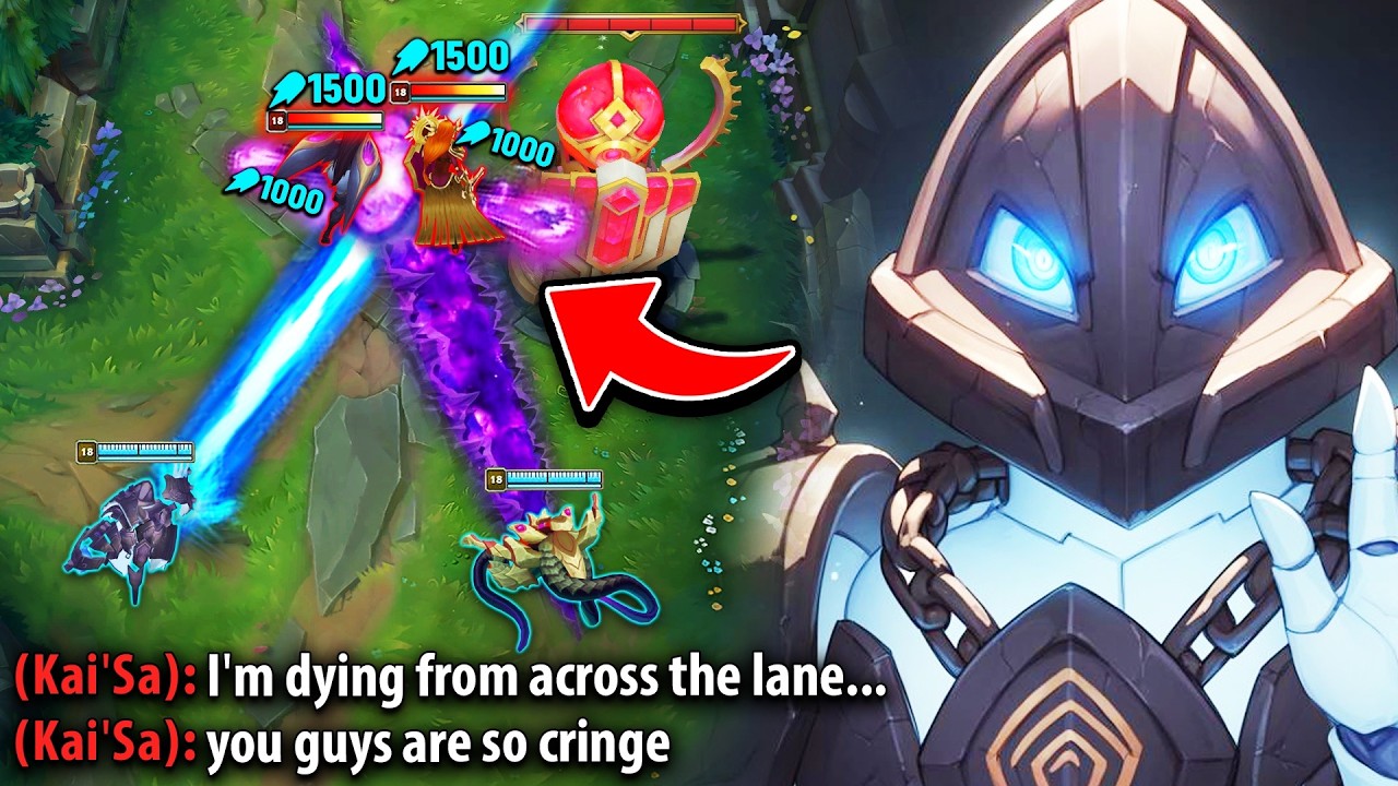 We played the LONGEST Range bot lane in existence (KILL FROM ACROSS THE LANE)