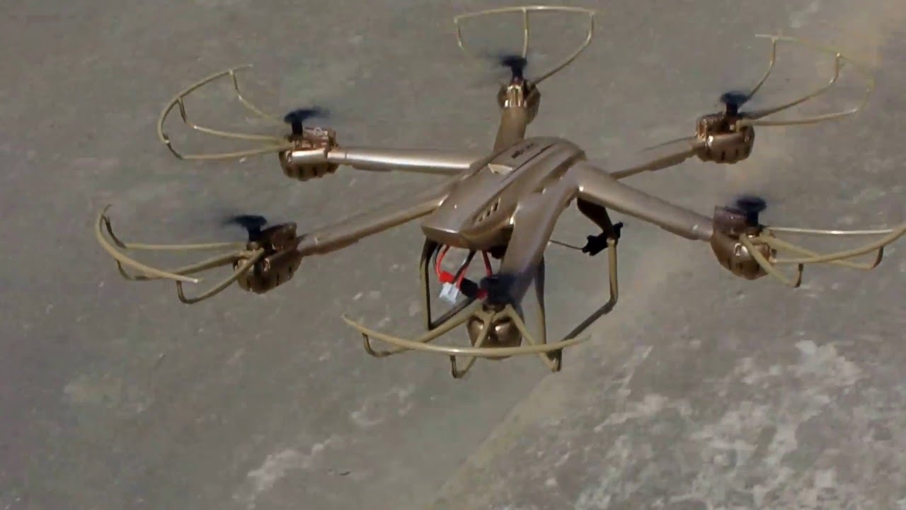 MJX X601H Gold Altitude Hold RC Drone flying