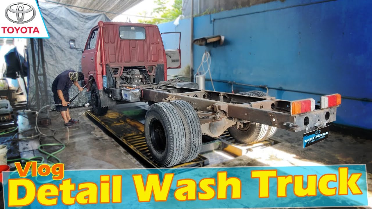 PERTAMA KALI diMANDIKAN !! Semi Detailing Truck Toyota Dyna 2001 | Cabin & Sasis #diniautodetailing