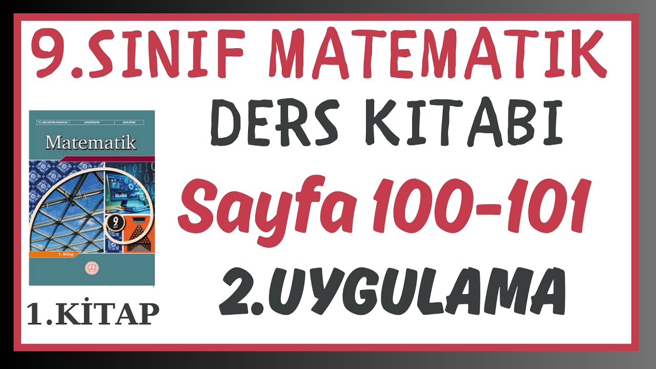 9.Sınıf Matematik 1.Kitap 2.Uygulama Sayfa 100-101 Cevapları - Doğrusal Fonksiyonun Özellikleri