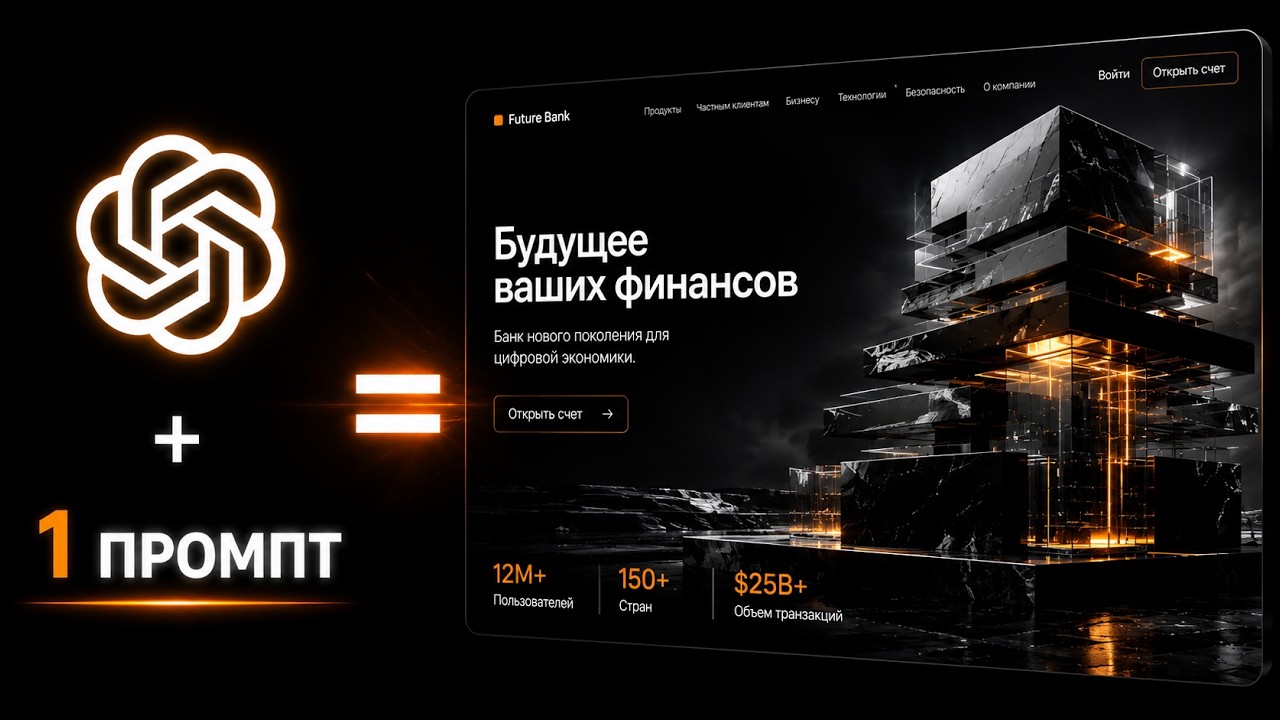 GPT5.6 СОЗДАЛ САЙТ НА $10.000 ЗА 5 МИНУТ!