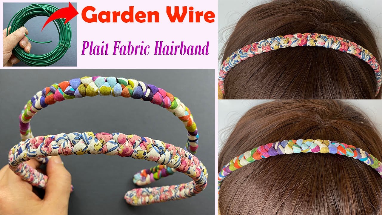 💖 DIY Beautiful Wire Chunky Braided Headband | How to Make One strand Plait Fabric Hairband | venda