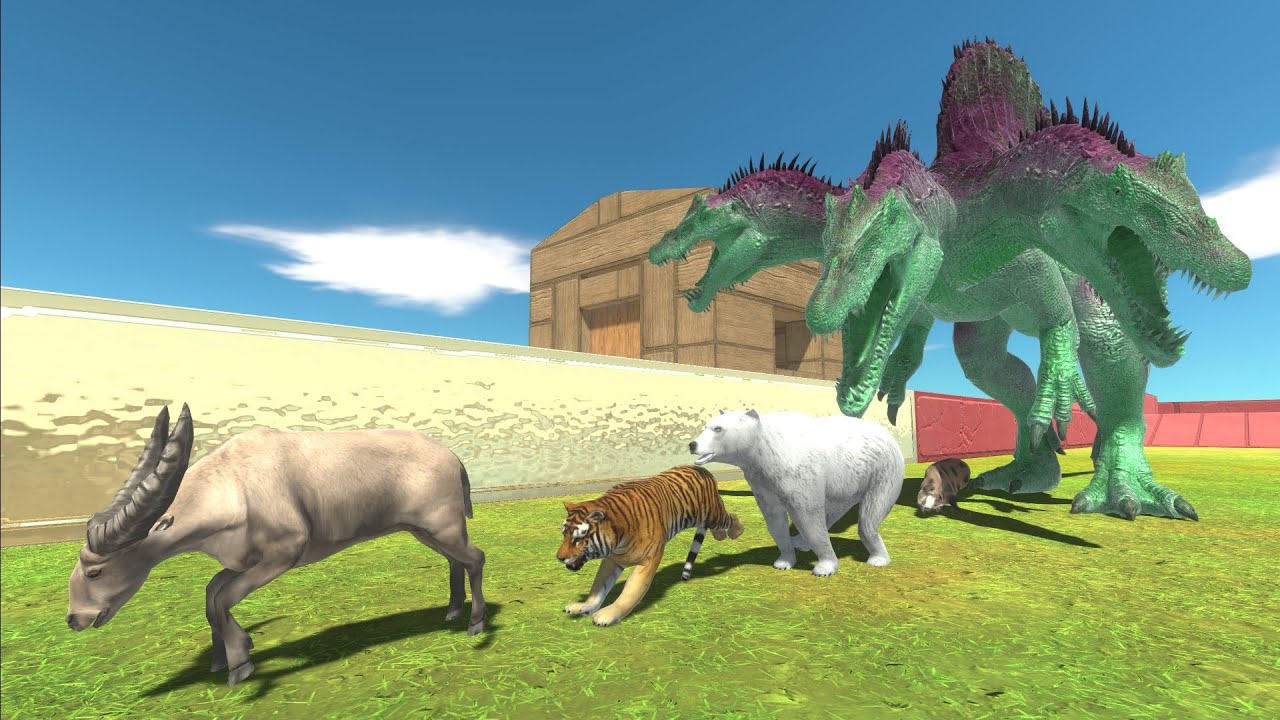 Escape from HYDRA SPINOSAURUS - Animal Revolt Battle Simulator
