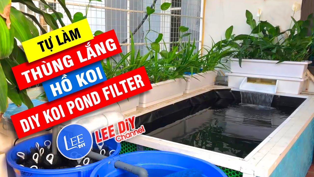 Part 3 (Final): Cách làm thùng lắng hồ cá koi bằng thùng nhựa | How to make koi pond filter