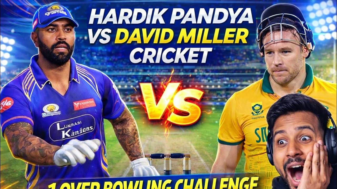 Hardik Pandya Bowling vs David Miller Batting 💥 1 Over = 12 Runs? | Arcade Gaming 