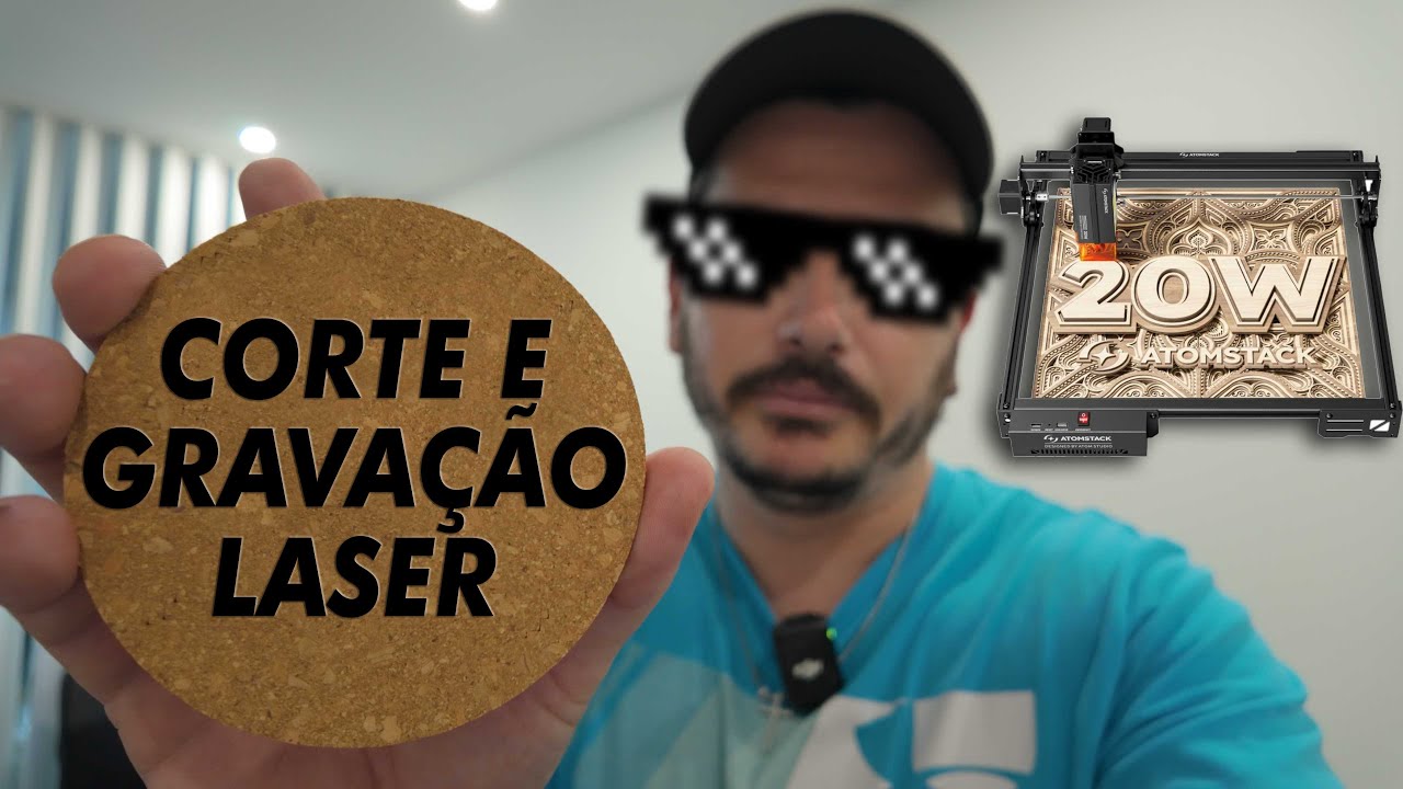 Unboxing e Montagem ATOMSTACK A20 PRO V2 Maquina de Corte e Grava&ccedil;&atilde;o a Laser de Diodo