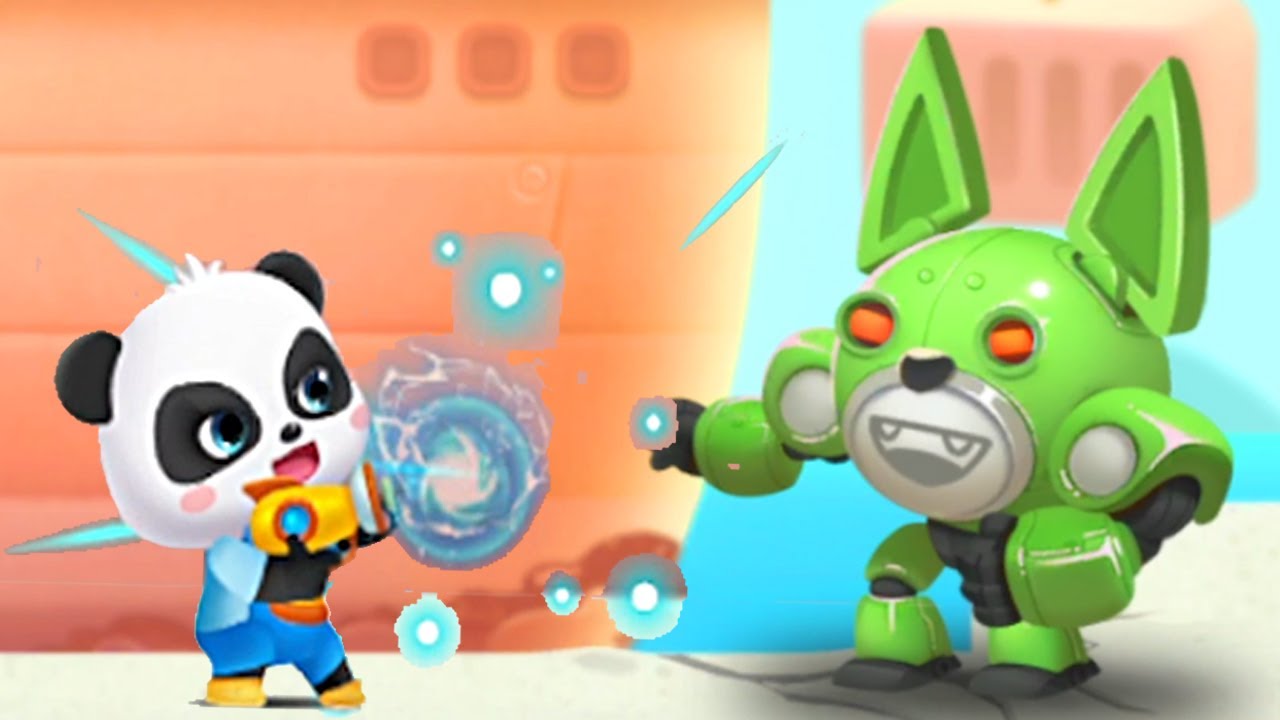 Baby Panda's Programming Adventure #2 - Help Kiki to Collect Energy and Defeat The Robot - Babybus