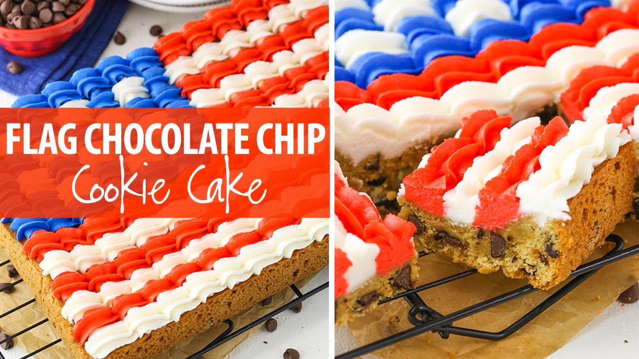 Flag Chocolate Chip Cookie Cake