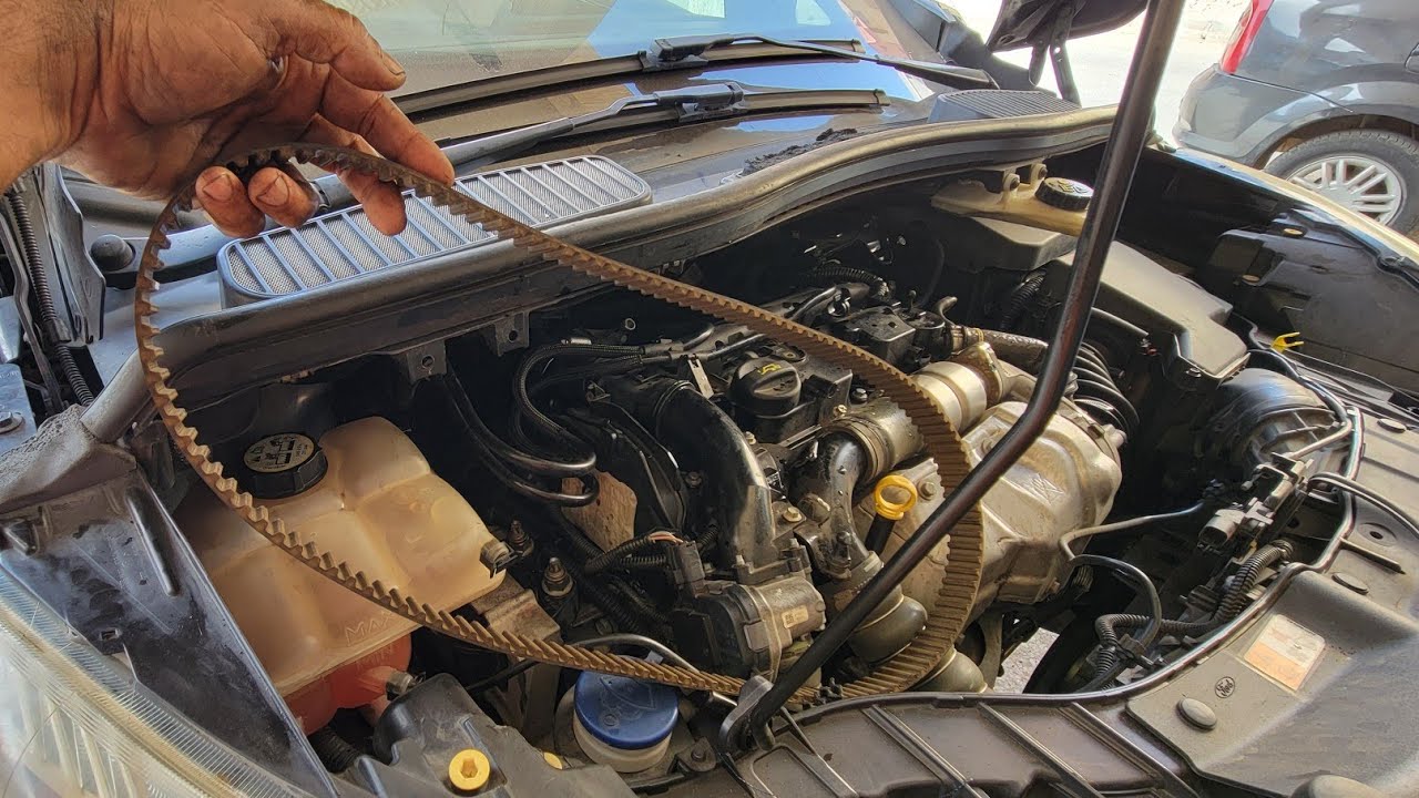 comment changer courroie de distribution ford c max moteur peugeot تغيير حزام محرك فورد سيماكس