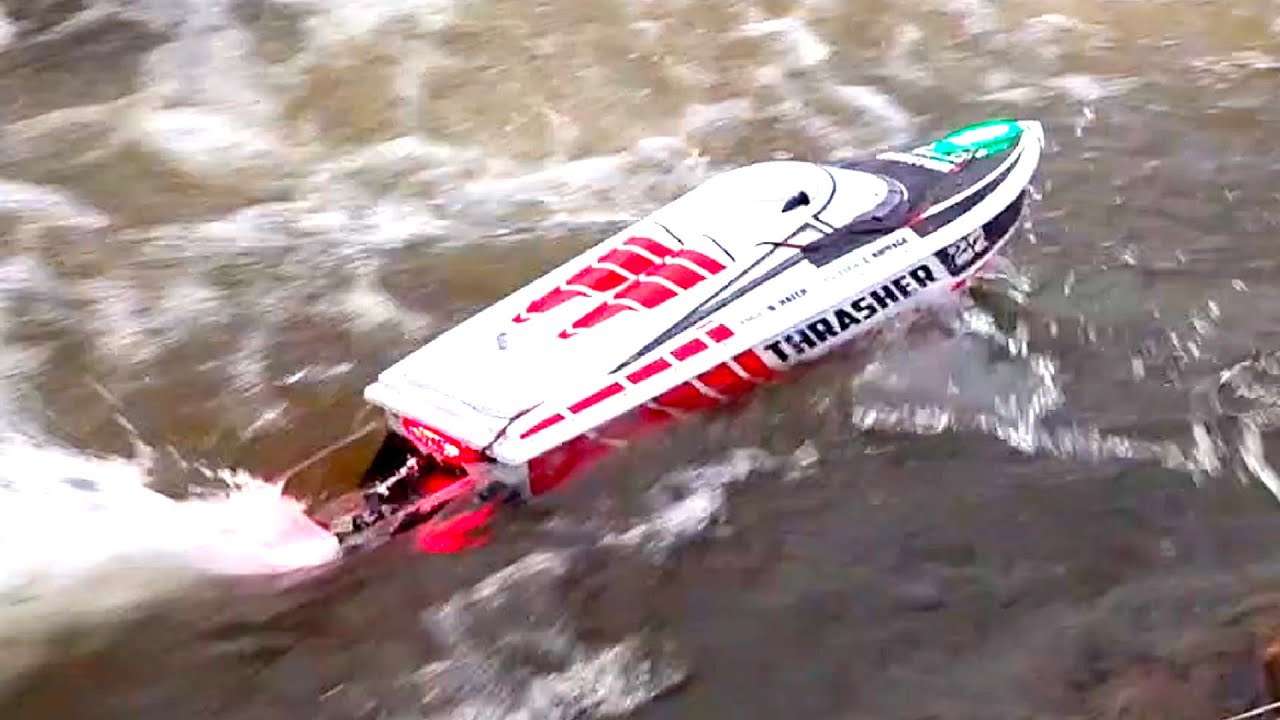 White Water Battle: World's Most Powerful RC 6S Jet Boat - Streamline THRASHER 27 | RC ADVENTURES