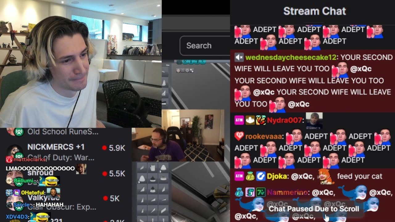 xQc Regrets Typing in Erobb's Chat...