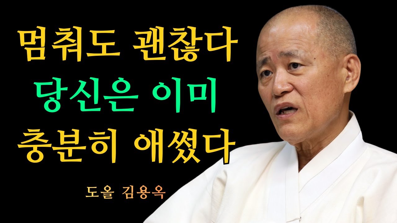 열심히 살았는데 왜 이렇게 지칠까? 나를 조종하던 생각을 내려놓으세요 | 도올 김용옥 법문 | 인생조언