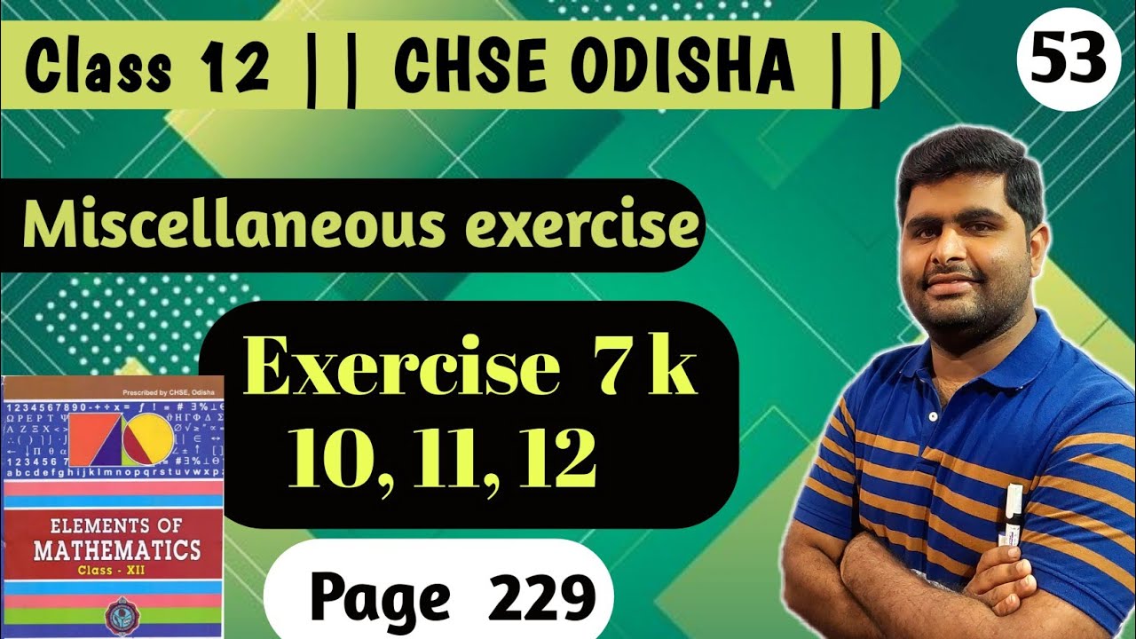 Exercise 7k Q.10,11,12 | derivative class 12 in odia | elements of mathematics class 12 |