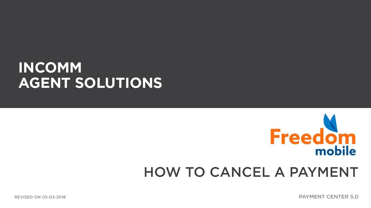 Freedom Mobile - Cancel Payment