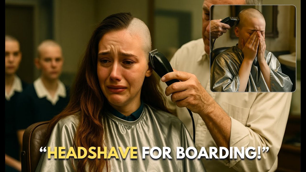 Forced Headshave For Woman At Boarding School - Barbershop Stories