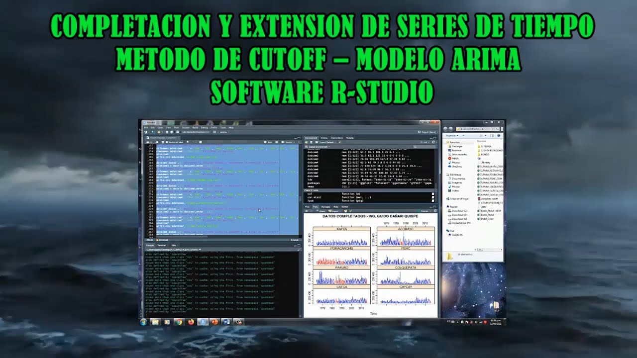 COMPLETACION Y EXTENSION DE SERIES DE TIEMPO METODO DE CUTOFF & MODELO ARIMA SOFTWARE R-STUDIO