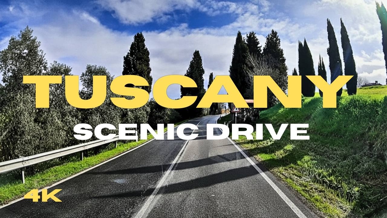 Tuscany Italy 4K Scenic Drive | Relaxing Road Trip & Beautiful Countryside