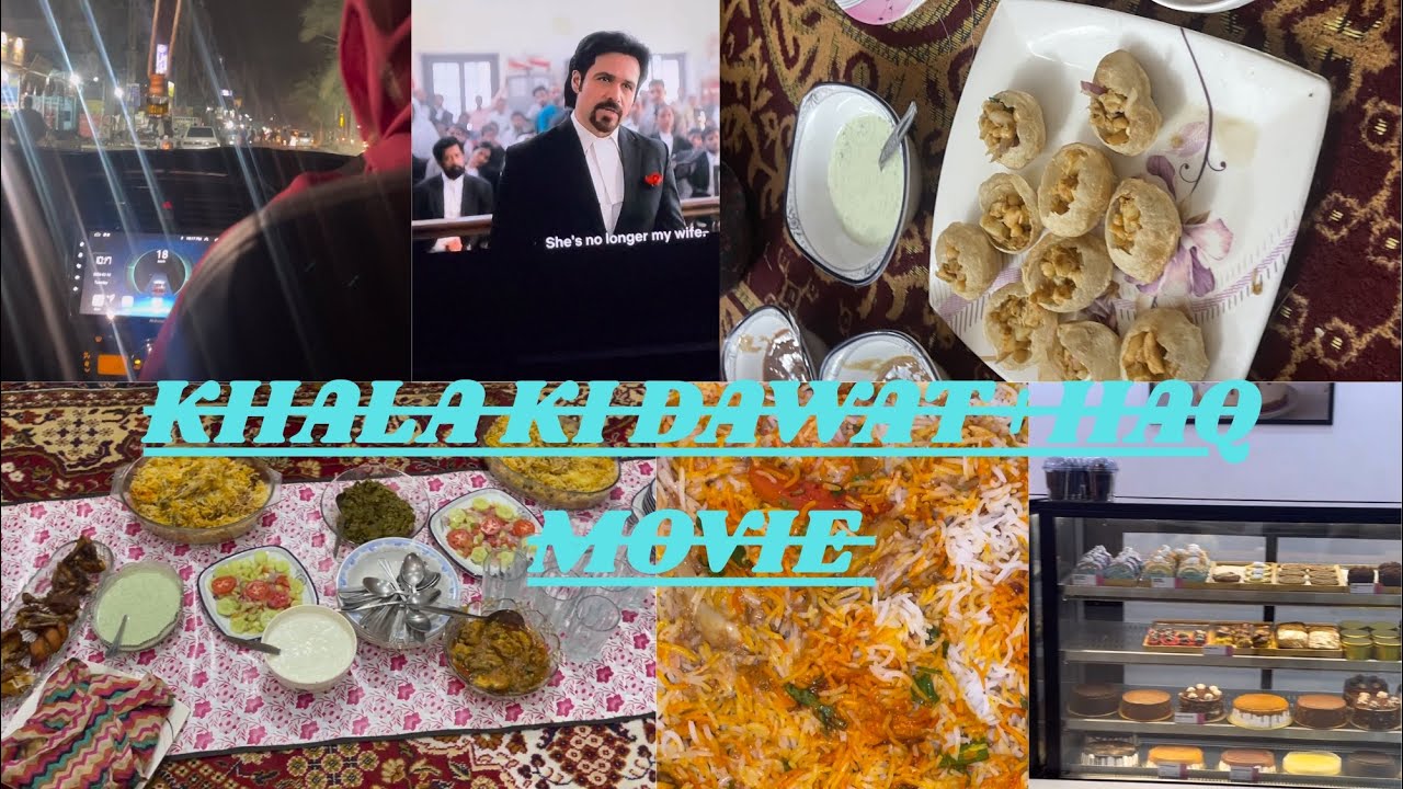 KHALA KI DAWAT||WATCHING HAQ MOVIE 🍿 