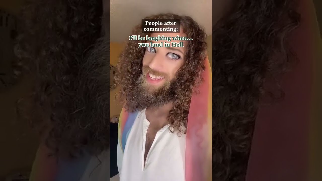 Christians Acting Sweet after Bullying in Comments | Gay Jesus Tiktok Trend #shorts