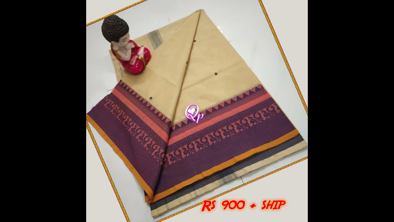 Pure Cotton Sarees with Fancy Border and Fancy Buttas