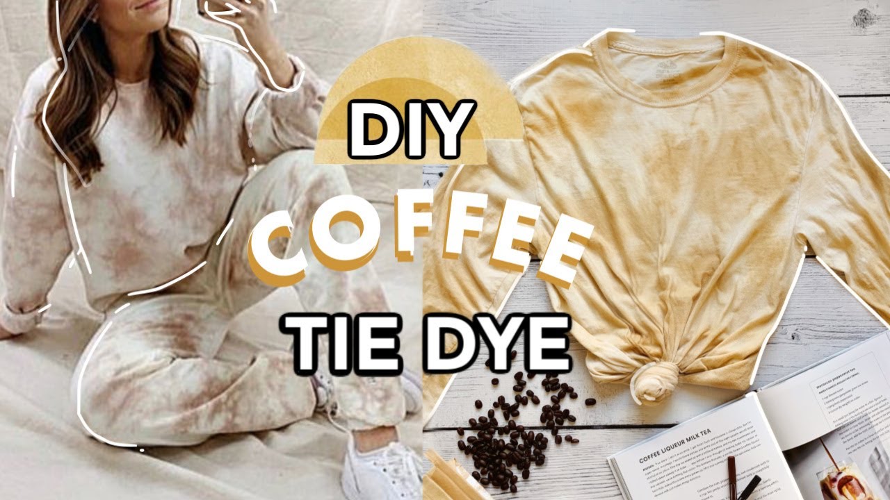 How to Naturally Tie Dye Clothes with Coffee! Aesthetic DIY