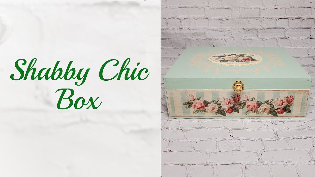 #249 Decoupage shabby chic box, Pudełko z różami, Roses box, tutorial