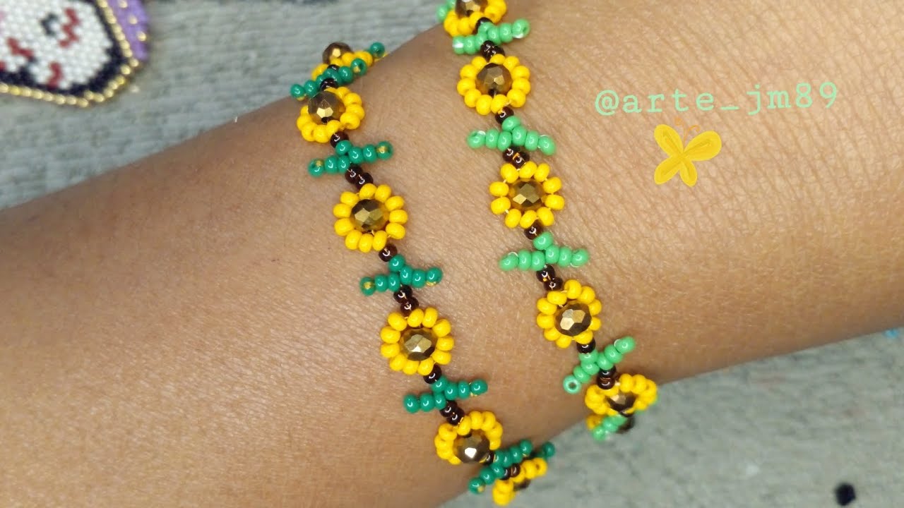Pulseras Girasol 🌻 en Mostacilla checa #business #mostacillas #beads #jewelry #beautiful #beauty
