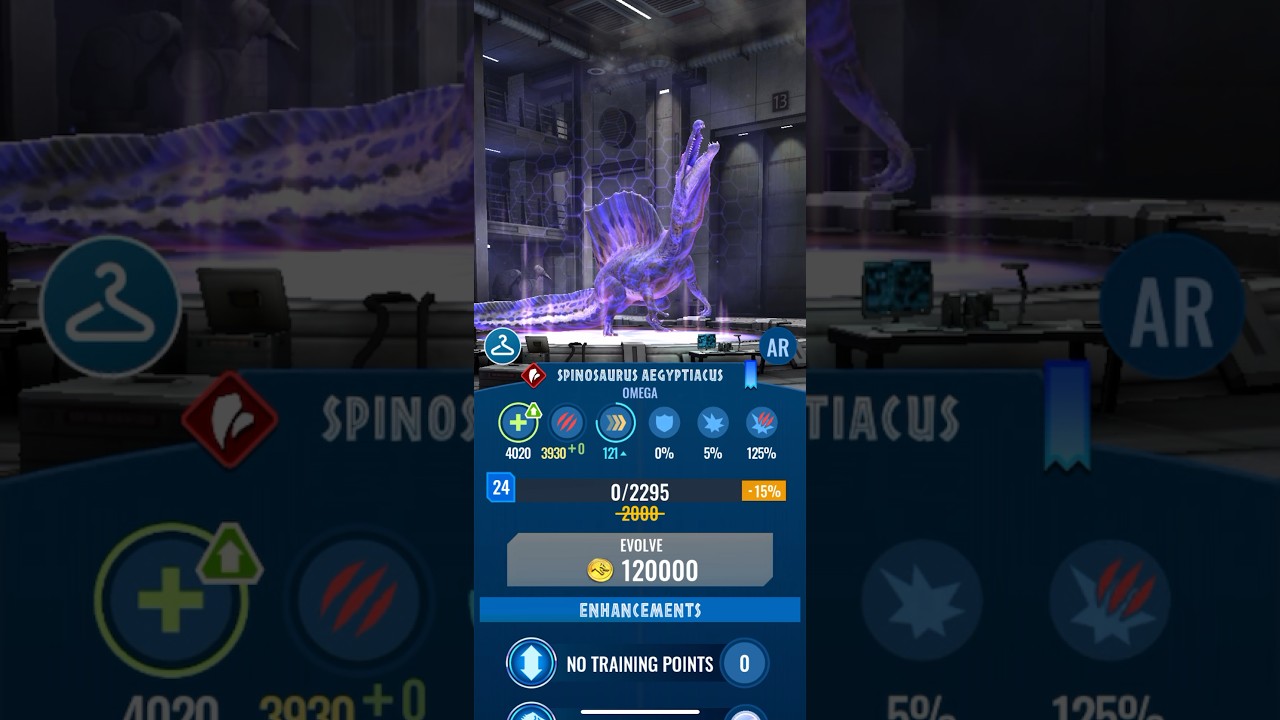 Leveling Spinosaurus Aegyptiacus to 24! Costs 120,000?! | Jurassic World Alive