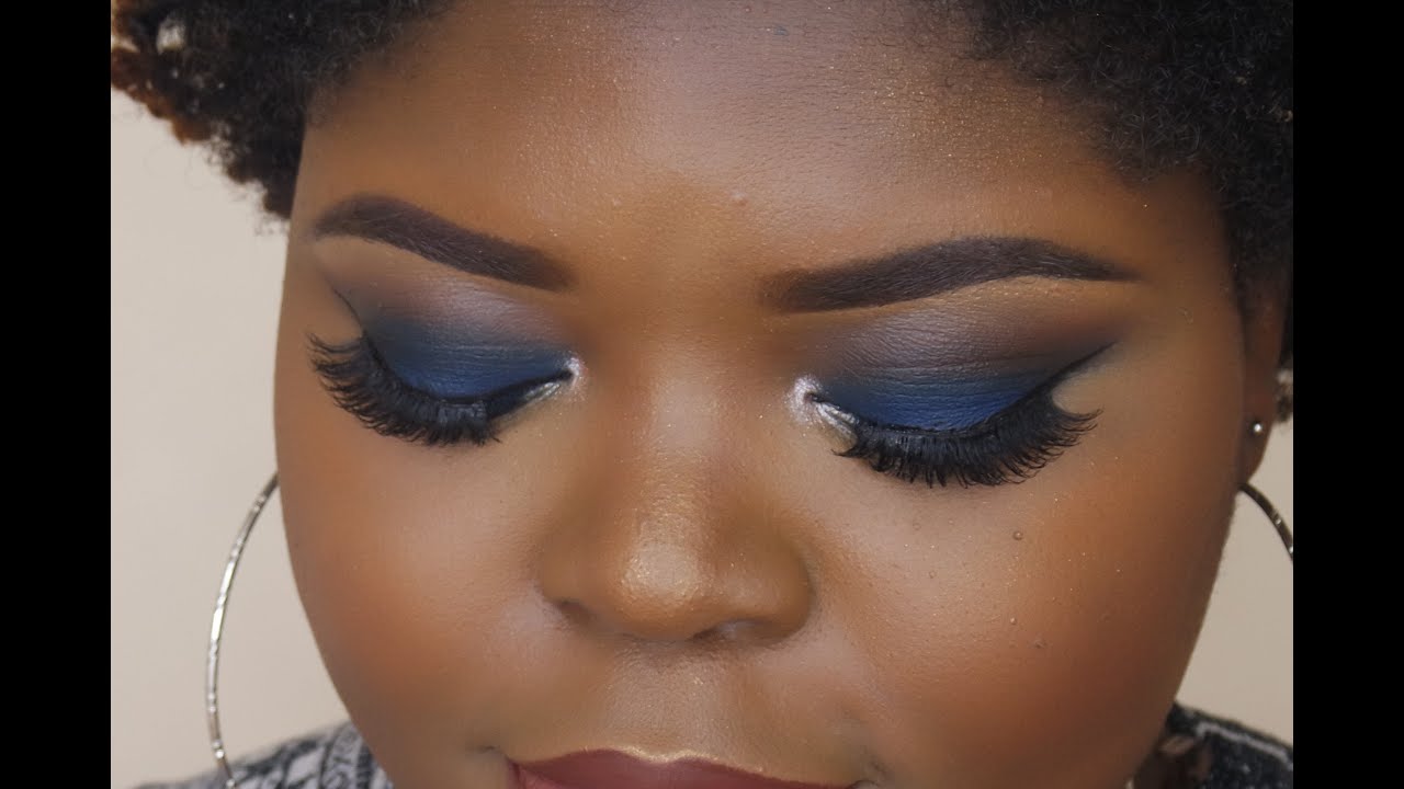NAVY BLUE SMOKEY EYE | BROWN SKIN