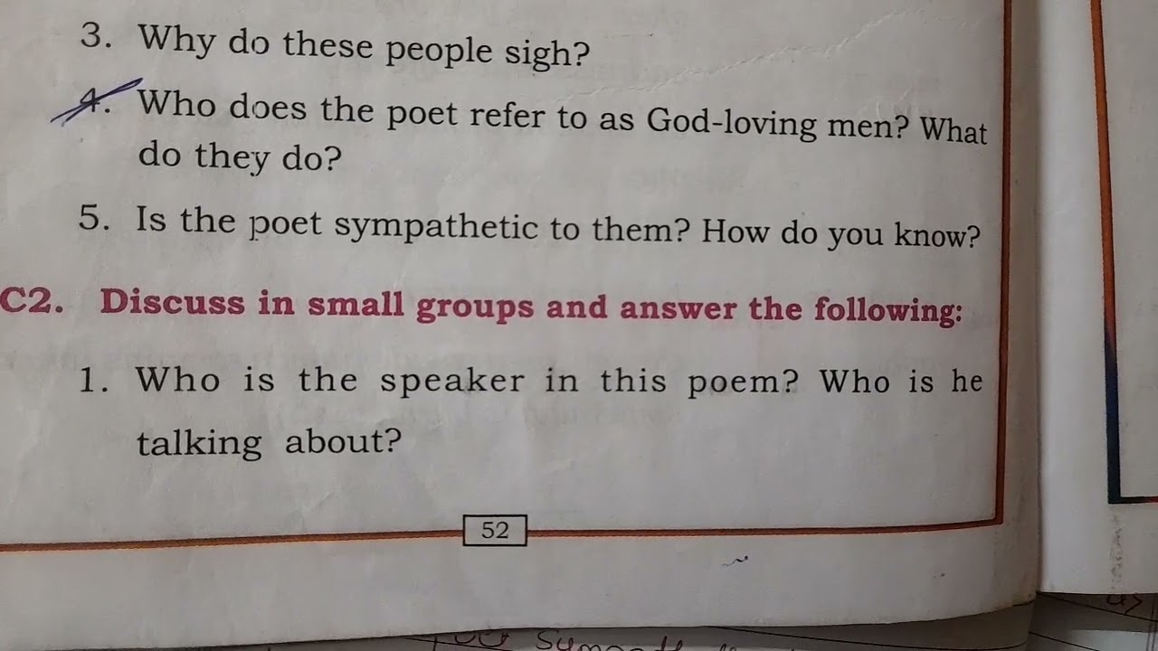 My people-poem question answer #mypeople #poem #6th #english #answer #unit7poem #kannadamedium #hard