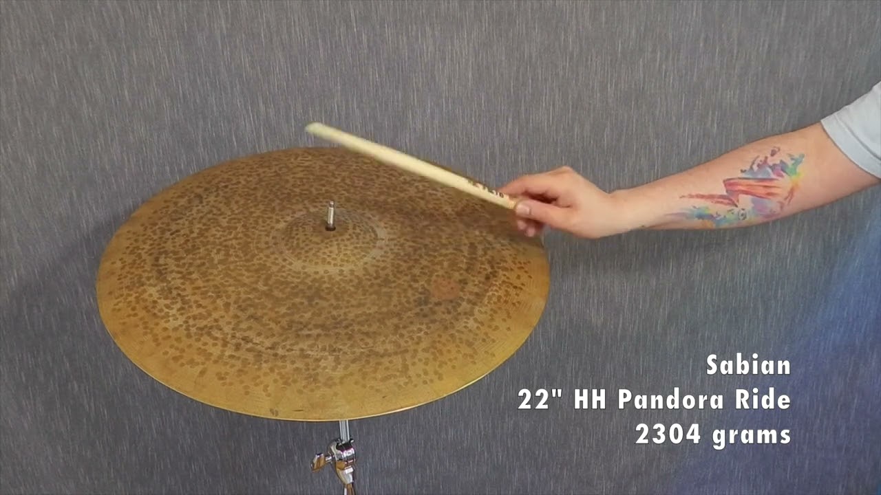 Sabian 22 Inch HH Pandora Ride Cymbal 2304 Grams DEMO VIDEO