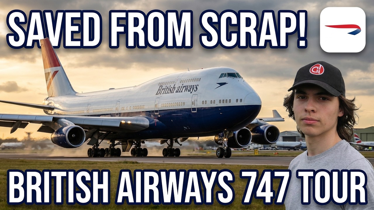 A tour of the British Airways Negus 747 at Kemble Cotswold Airport, GBA