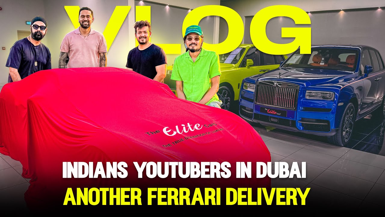 Taking Delivery of the LOUDEST Ferrari in Dubai! 🇦🇪🏎️ @AnunaySood @jsfilmsindia @RJAbhinavv