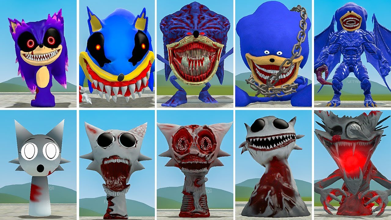 ALL NEW SPRUNKI GRAY FAMILY VS EVOLUTION OF ALL SHIN SONIC TAPES FAMILY ? in Garrysmod!,...
