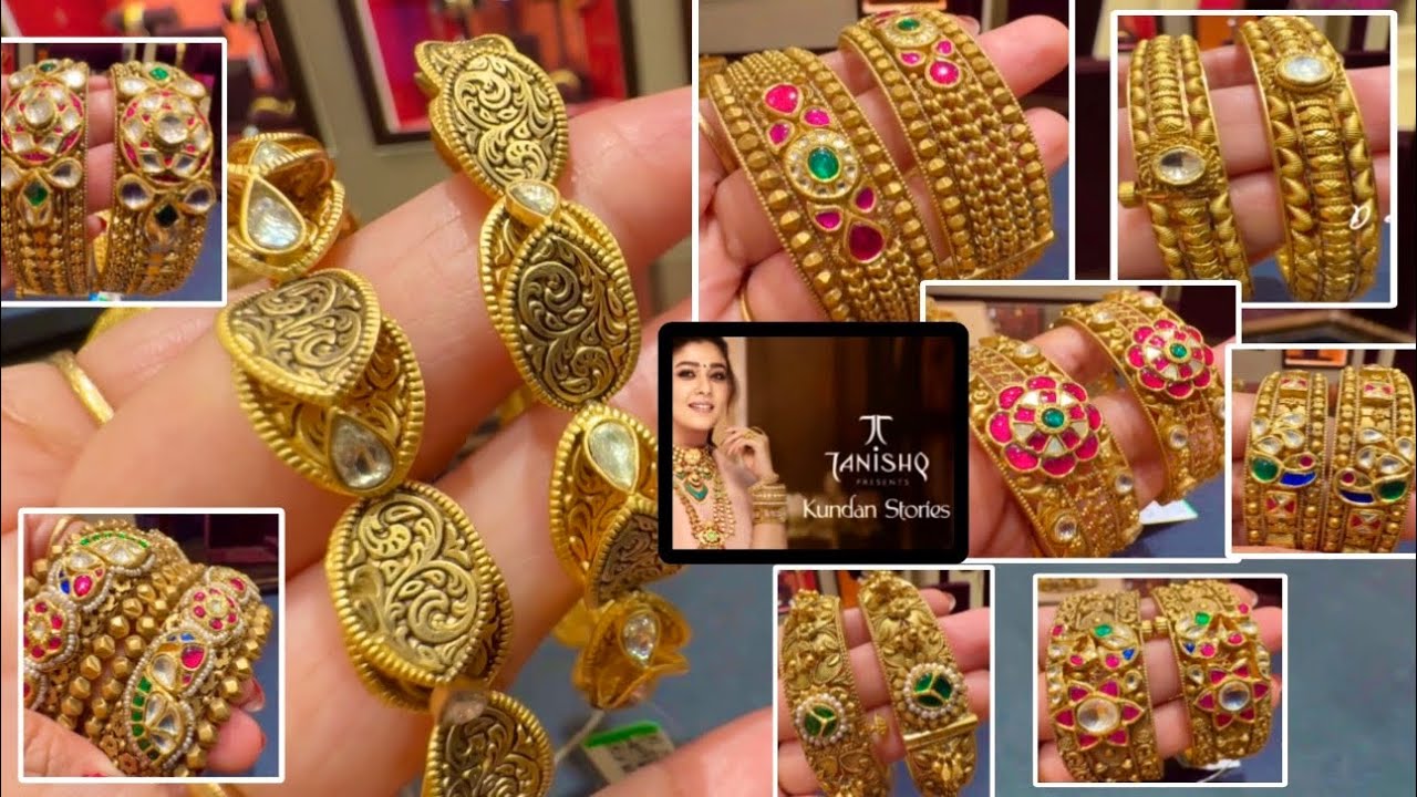 Tanishq New Kundan Stories Bangle Collection/Bridal Bangles/Gold Bangles /Kundan Jewellery/Deeya