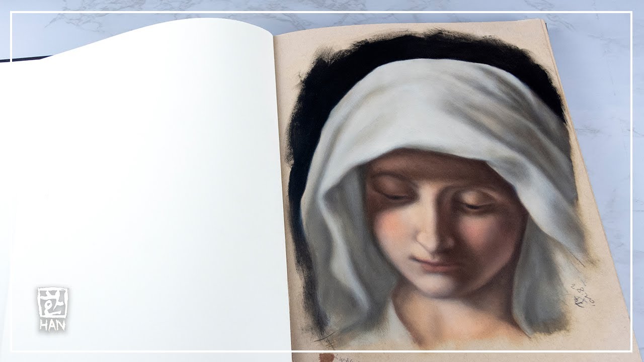 Timelapse Painting of Virgin Mary 성모마리아 그리기 (1650)