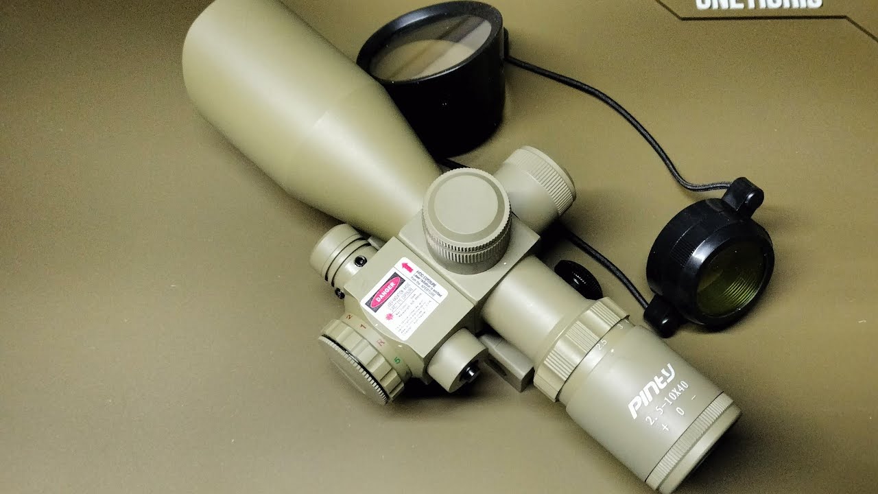 Pinty 2.5x10 rifle scope with illuminated reticle. unboxing and first impressions. Link for 20% off