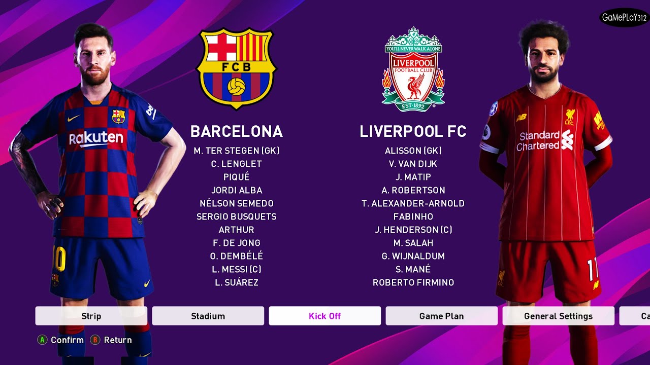 PES 2020 - FC BARCELONA VS LIVERPOOL - L.Messi vs Mo Salah
