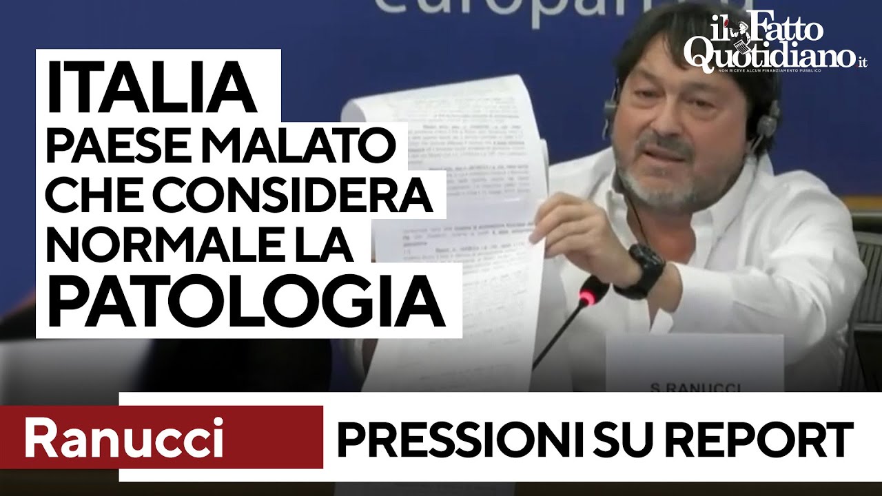 Ranucci: "Pressioni politiche su Report. Italia paese malato che considera normale la sua patologia"